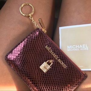 Michael Kors Merlot- card holder🐍
